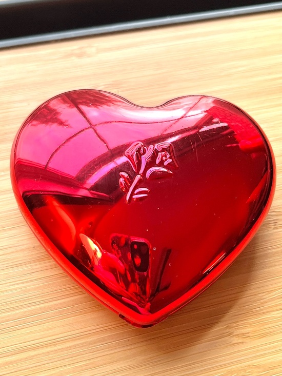 Lancome Other - Lancome Limited Edition Shiny Hot Pink Heart Double Mirror Compact